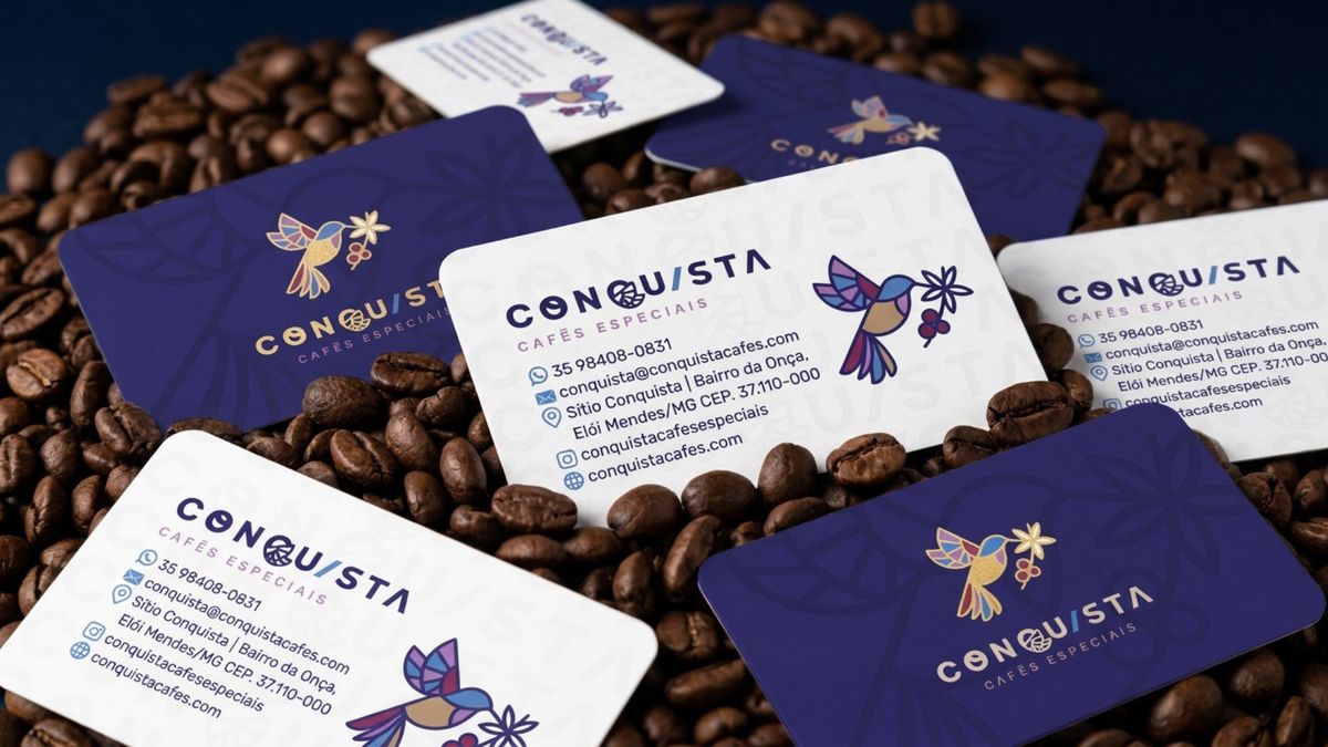 Conquista Cafés — business cards