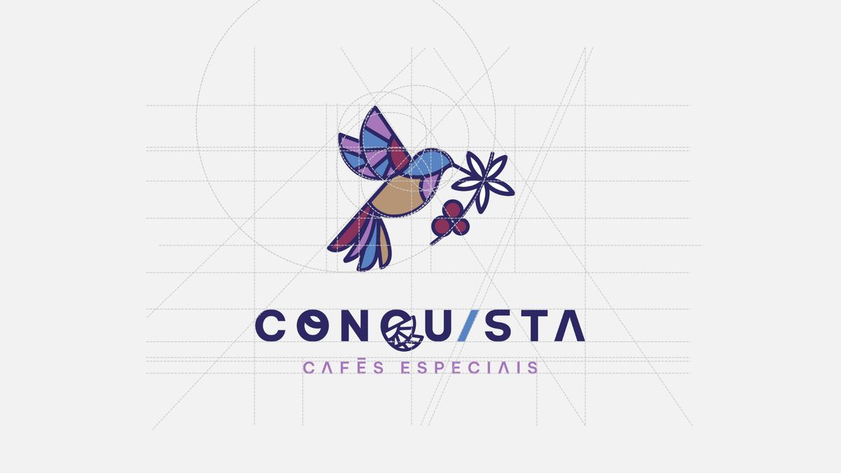 Conquista Cafés — logo construction