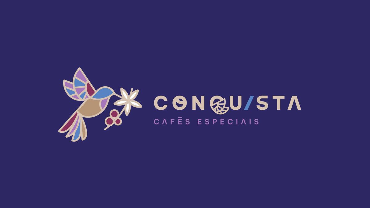 Conquista Cafés — logo lockup