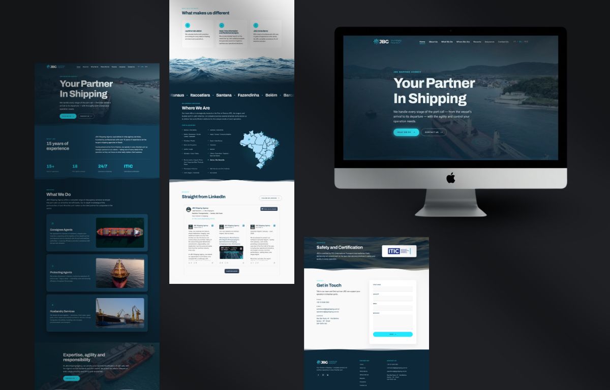 JBG Shipping &mdash; website design