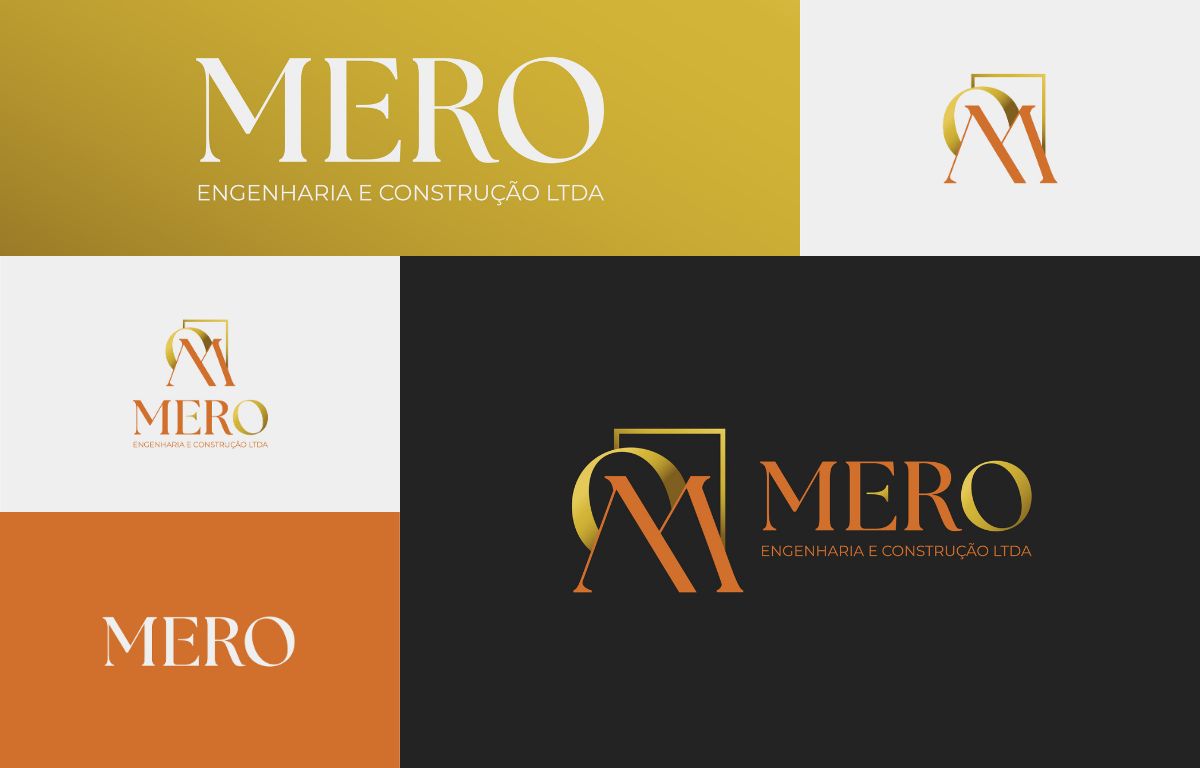 Mero Engenharia &mdash; logo variations and color applications