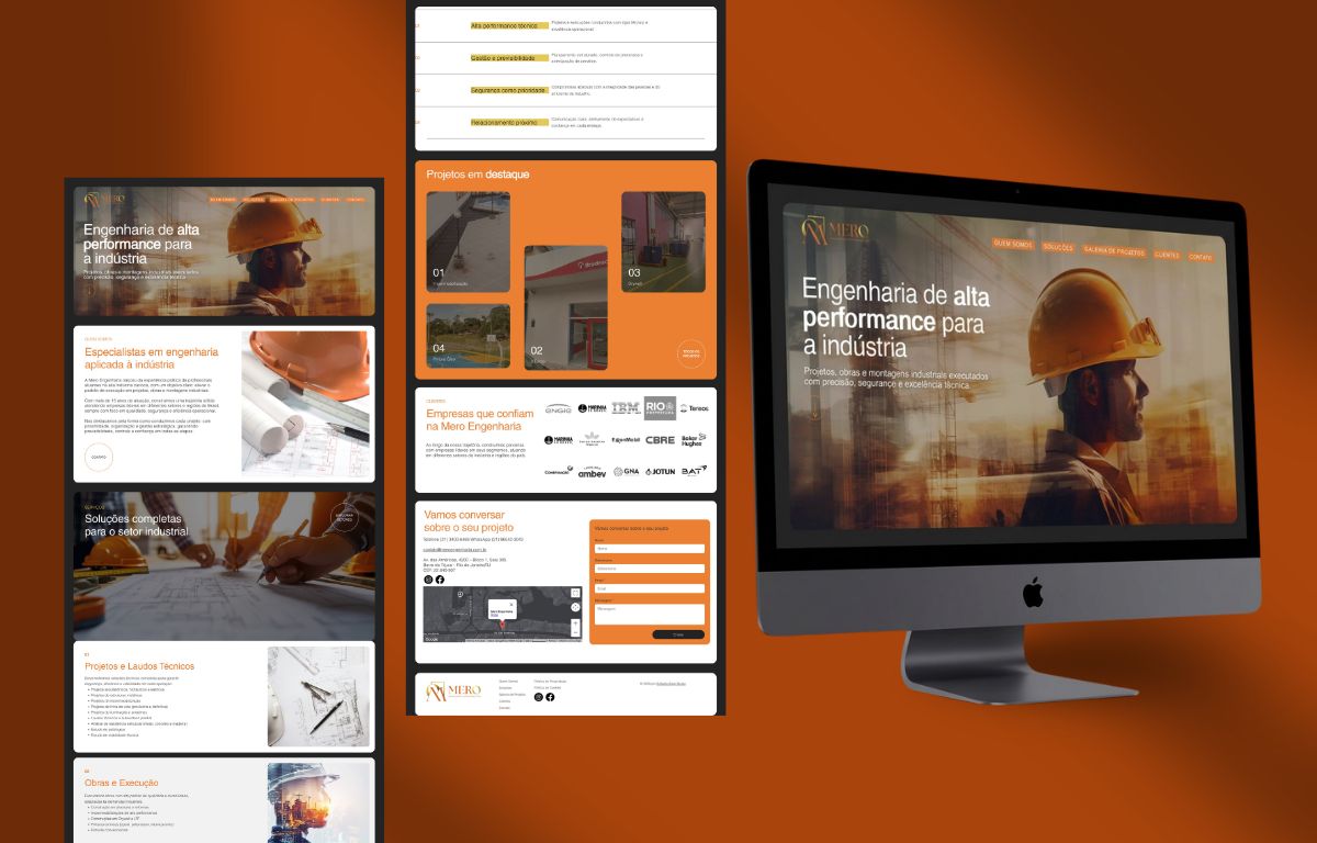 Mero Engenharia &mdash; Wix website across devices