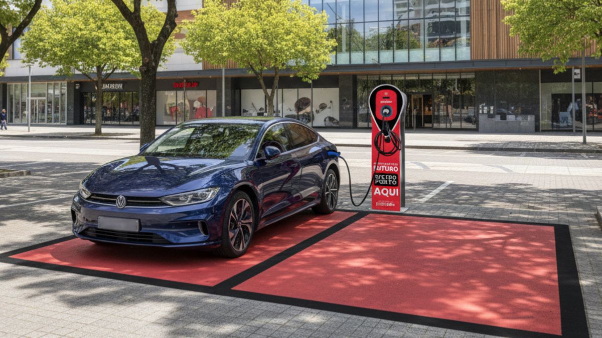 Pontoon — EV charging station, street