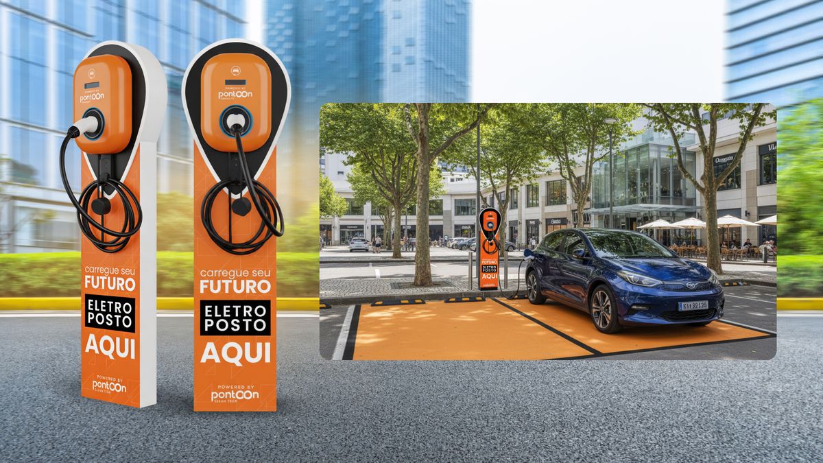 Pontoon — EV charging stations, close-up
