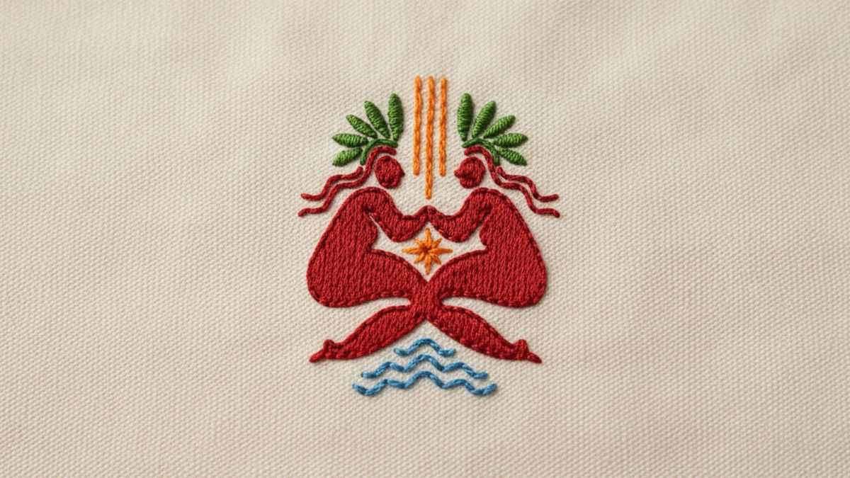 Tiçâmpê — embroidered symbol